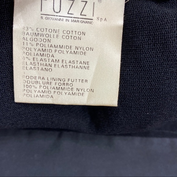 Fuzzi Italian Black Perforated Mid-length Skirt - Picture 5 of 7